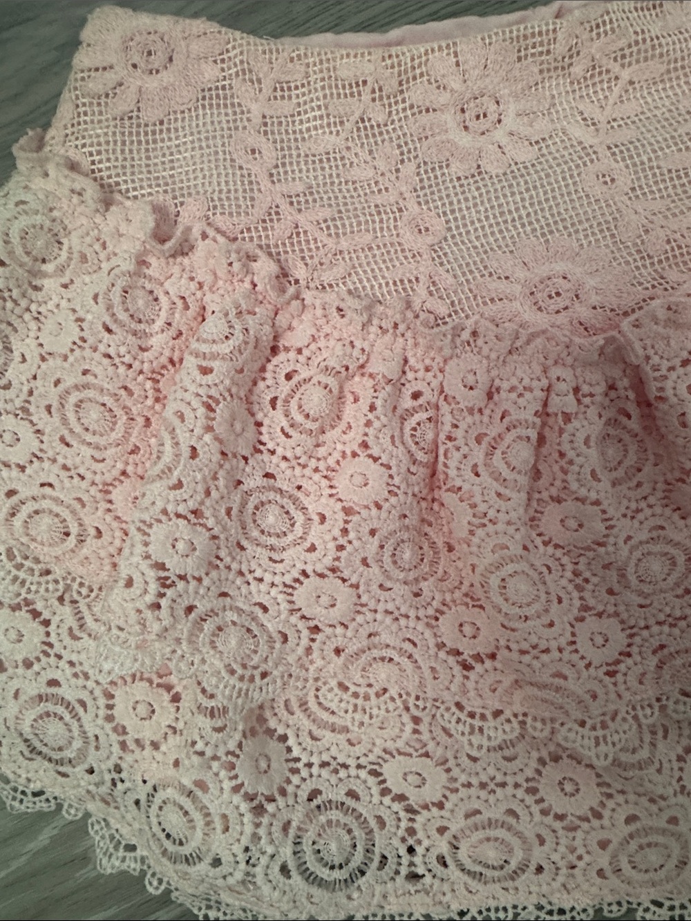 This pink crochet lace matching set - Picture 7 of 7
